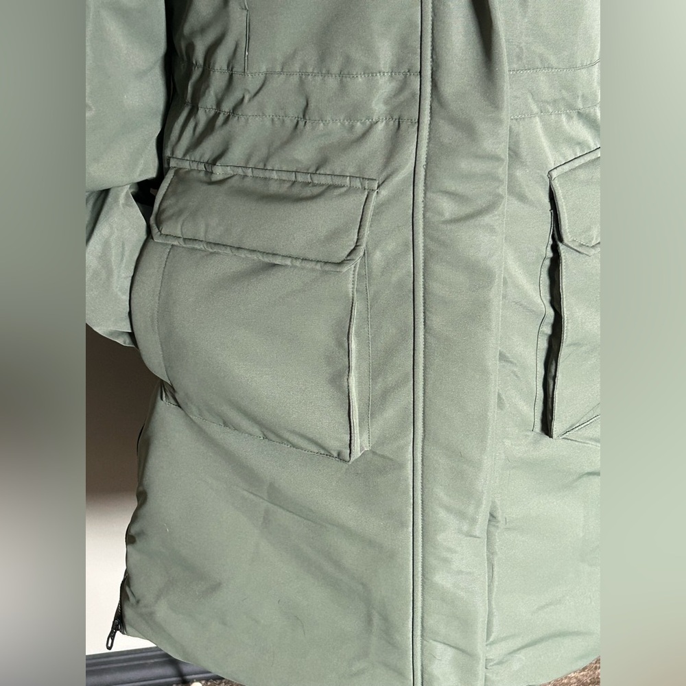 Spyder Women's Olive Hooded Puffer Coat - Picture 3 of 16